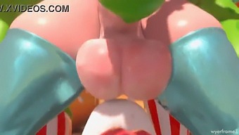 Princess Rosalina, The Horny Slut With Big Natural Tits Gives A Good Blowjob.